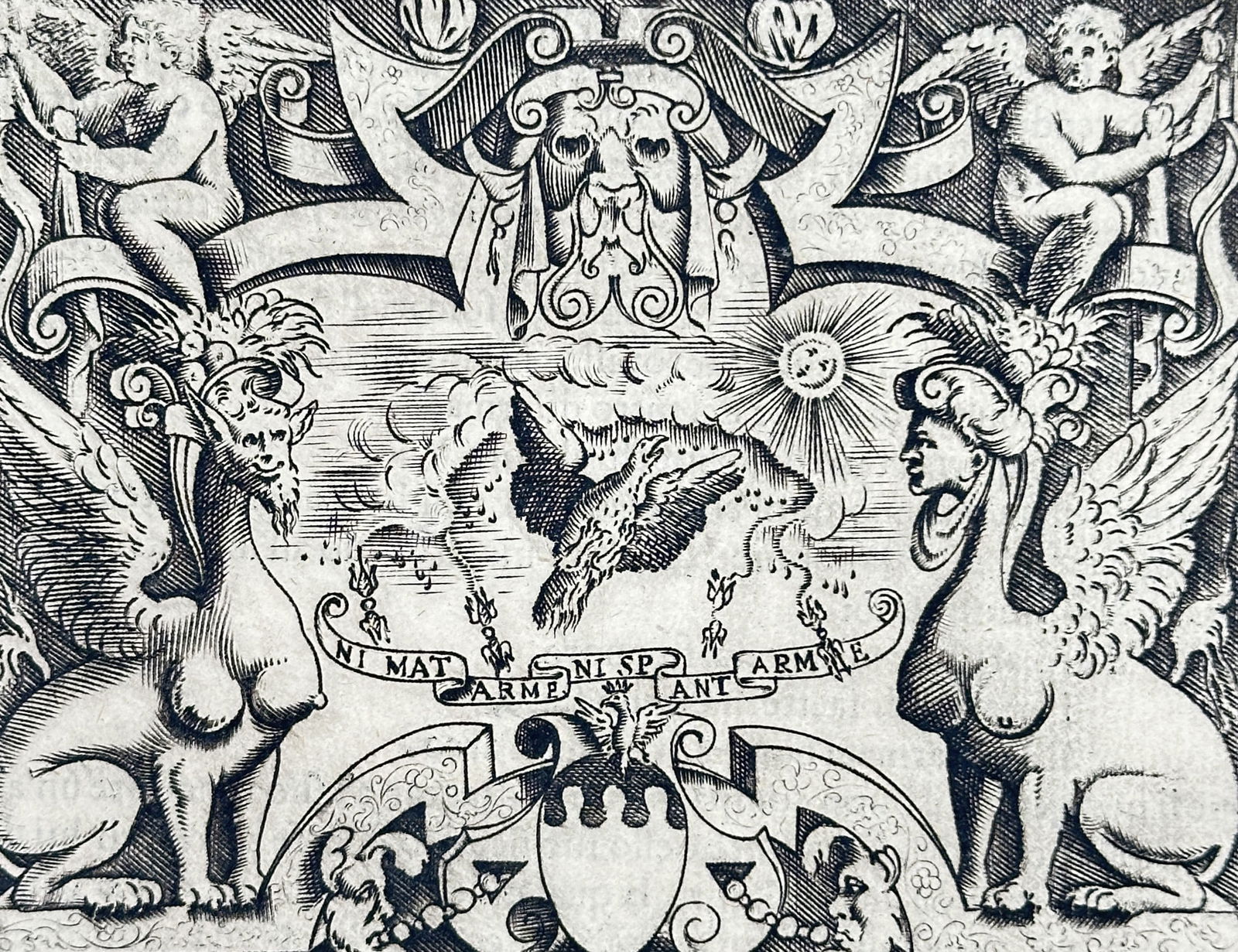 Adriaen Pietersz van de Venne (1589–1662) – Allegorical Device of Galeazzo Fregoso – Engraving (1 of 3)