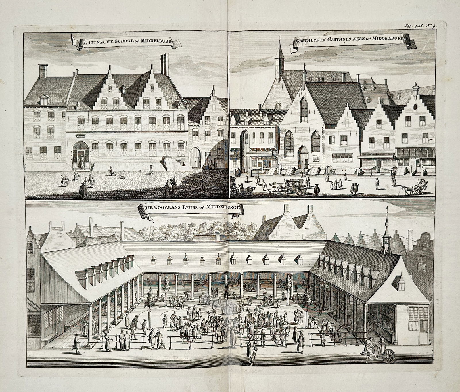 Mattheus Smallegange (1624–1710) – View of the Latin School, Gasthuis (1 of 2)