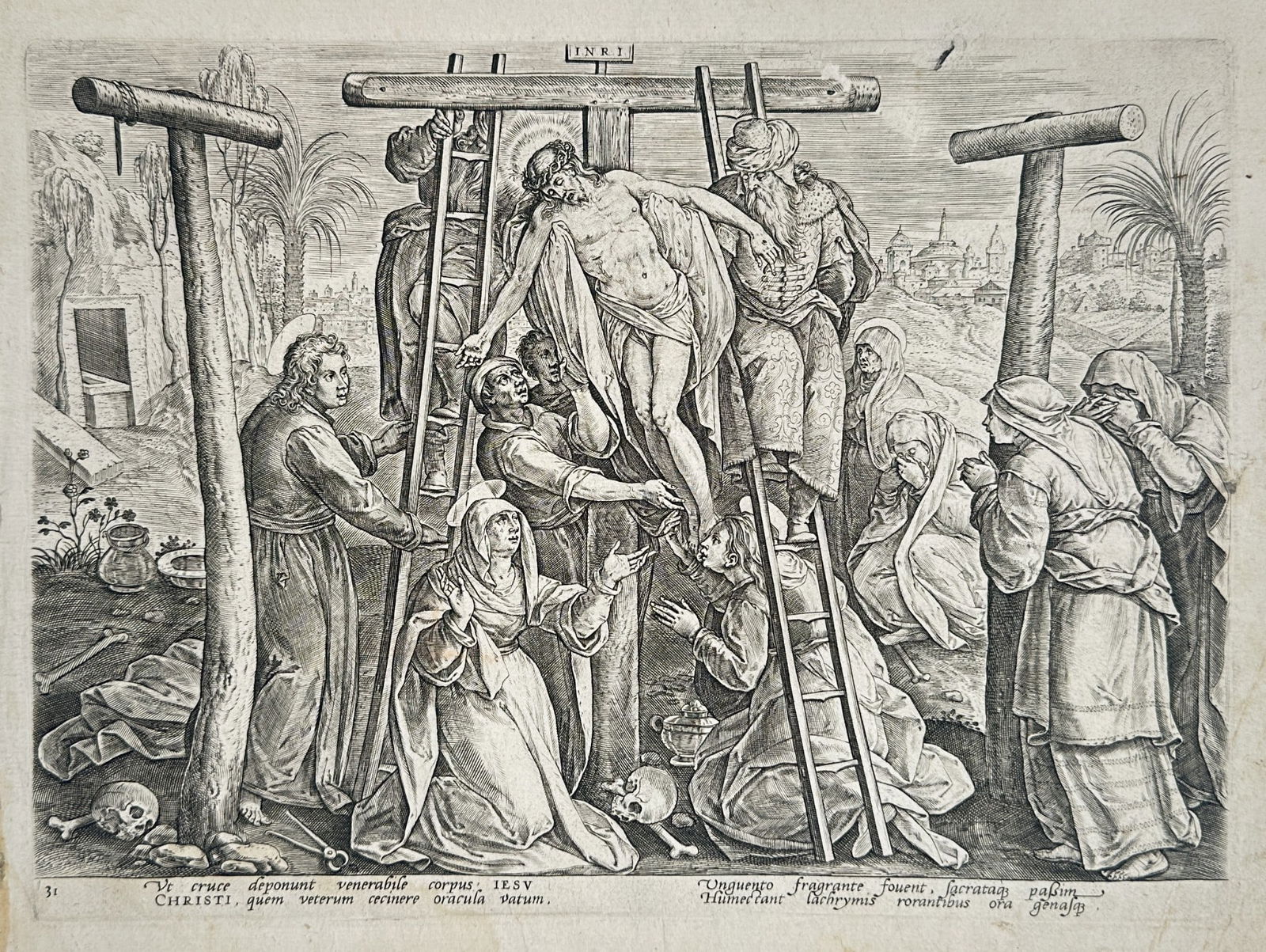 Jan van der Straet (1523–1605) – The Descent from the Cross (Deposition) (1 of 2)