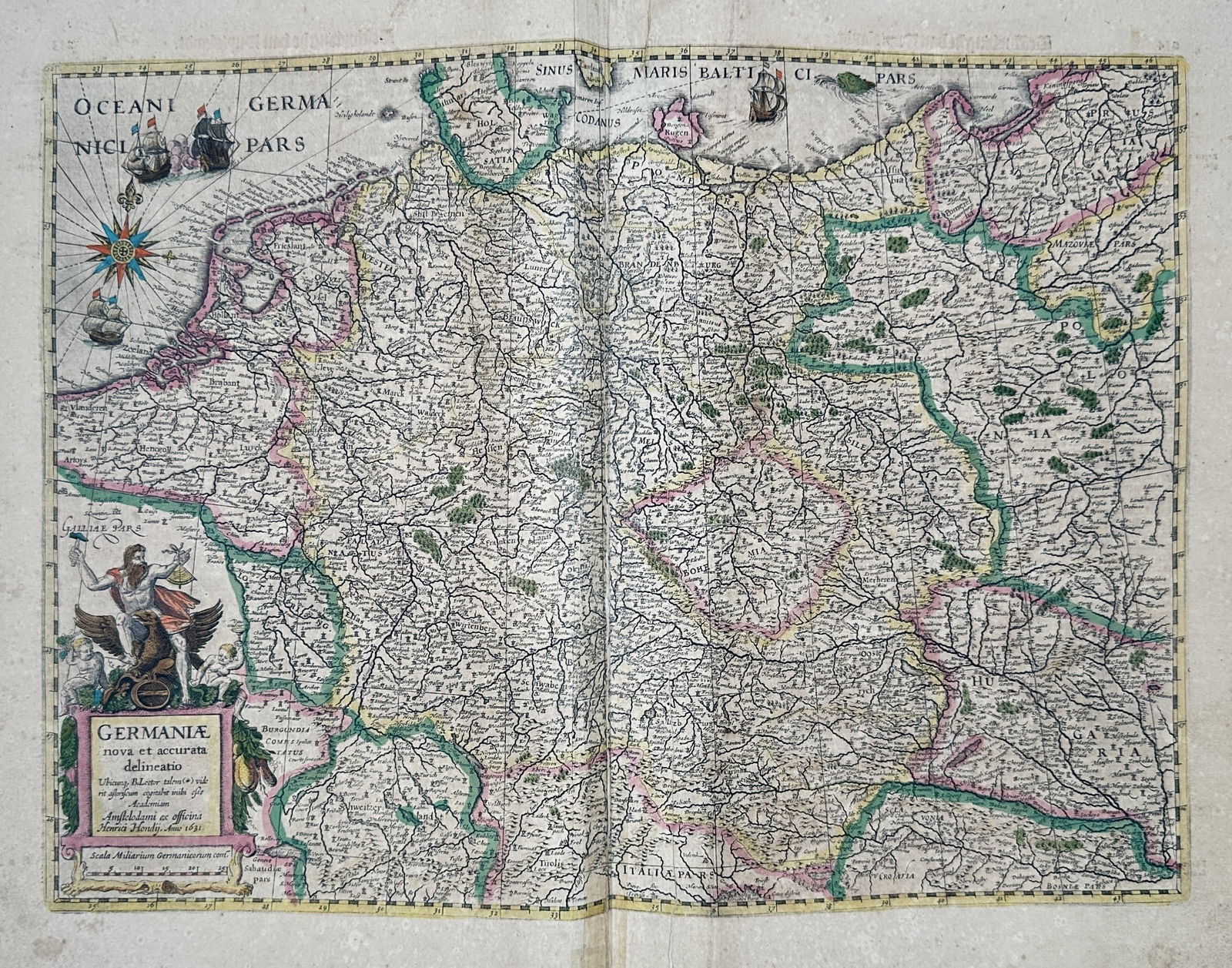 Johannes Janssonius (1588–1664) - Map of Ancient and Accurate Germany (1 of 2)