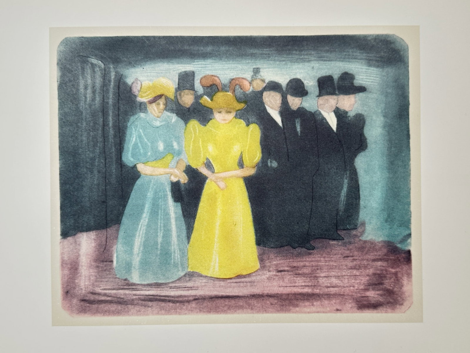 Edvard Munch (1863–1944), after – Street Scene at Night – Offset print (1980) (1 of 2)