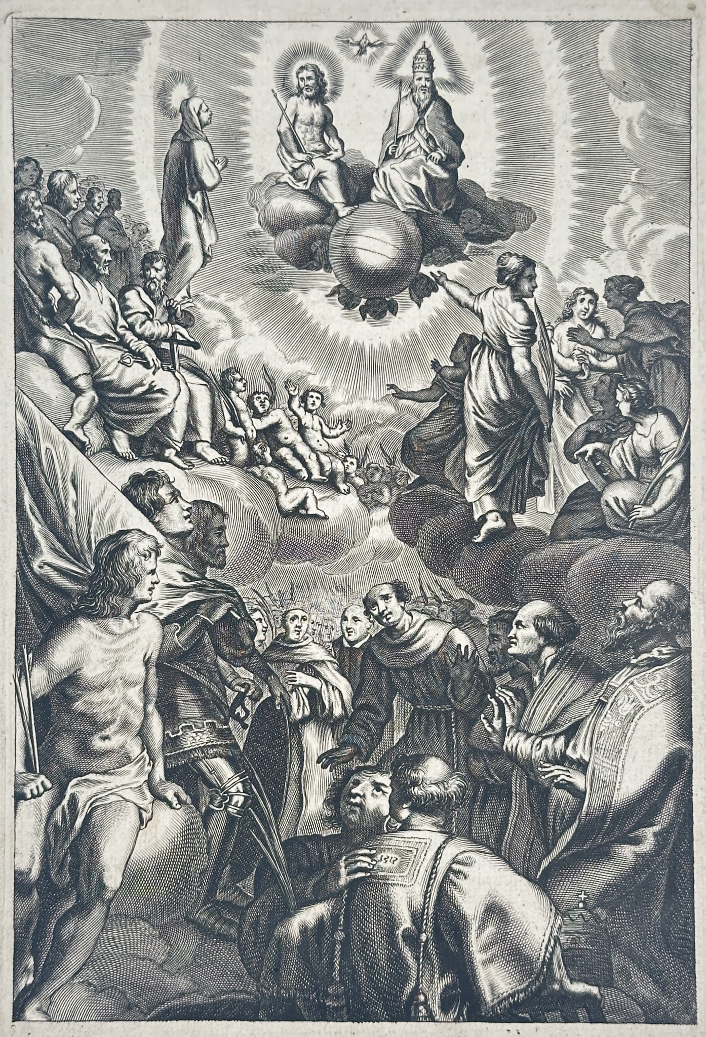 Cornelis Galle I (1576–1650) – Allegory of the Trinity and the Church Triumphant (1 of 2)