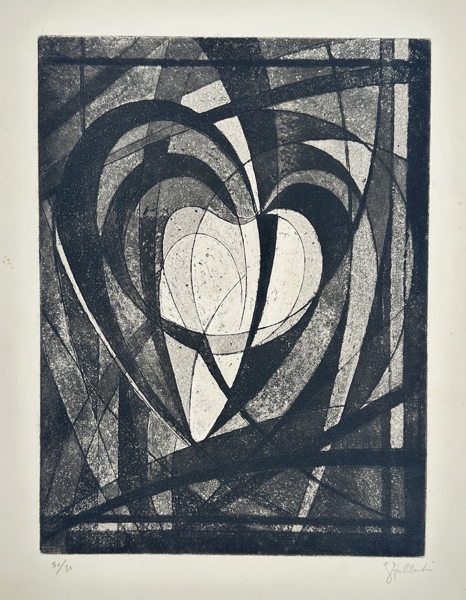 Georges Guido Filiberti (1923–2010) – Heart – Etching and aquatint (20th Century (1 of 3)