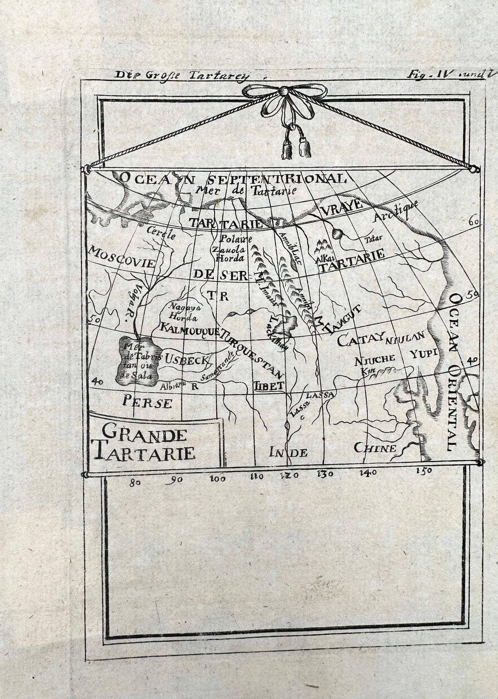 Alain Manesson Mallet (1630–1706) – Map of Great Tartary – Asia – Engraving (1685) (1 of 3)