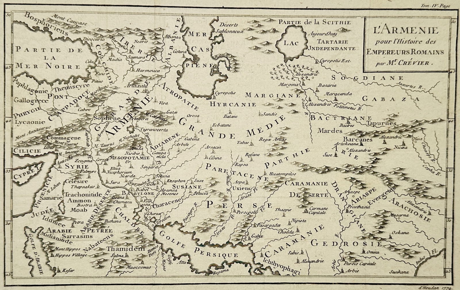 Jean-Baptiste Louis Crevier (1693–1765) – Map of Greater Armenia and the Persian Gulf – (1 of 3)