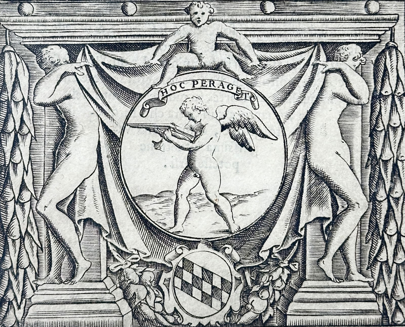 Girolamo Ruscelli (1504–1566) – Portrait and Emblem of Bernabo Adorno – Engraving (1566) (1 of 3)