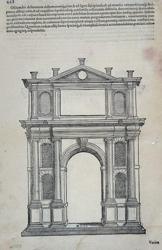 Sebastiano Serlio (1475–1554) – Architectural Design for a Classical Arch (1 of 2)