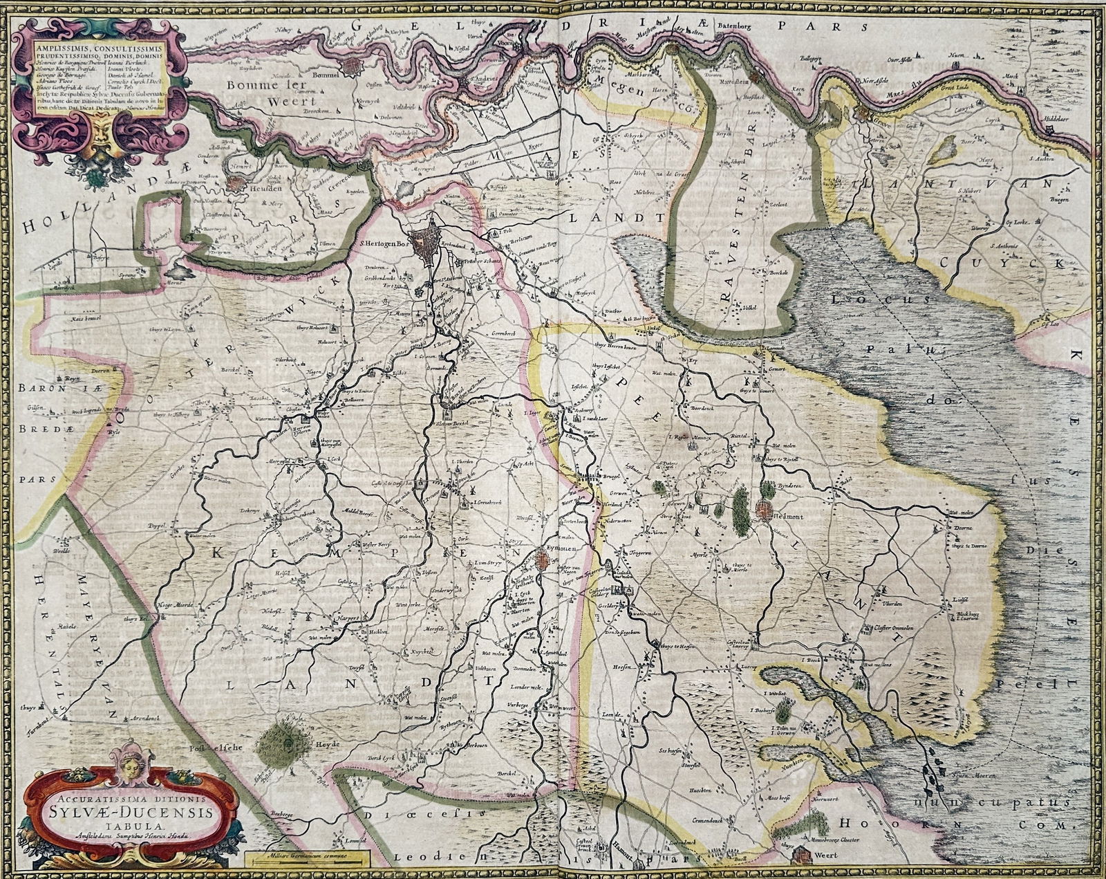 Johannes Janssonius (1588–1664) – Map of the Duchy of 's-Hertogenbosch (Netherlands) (1 of 2)