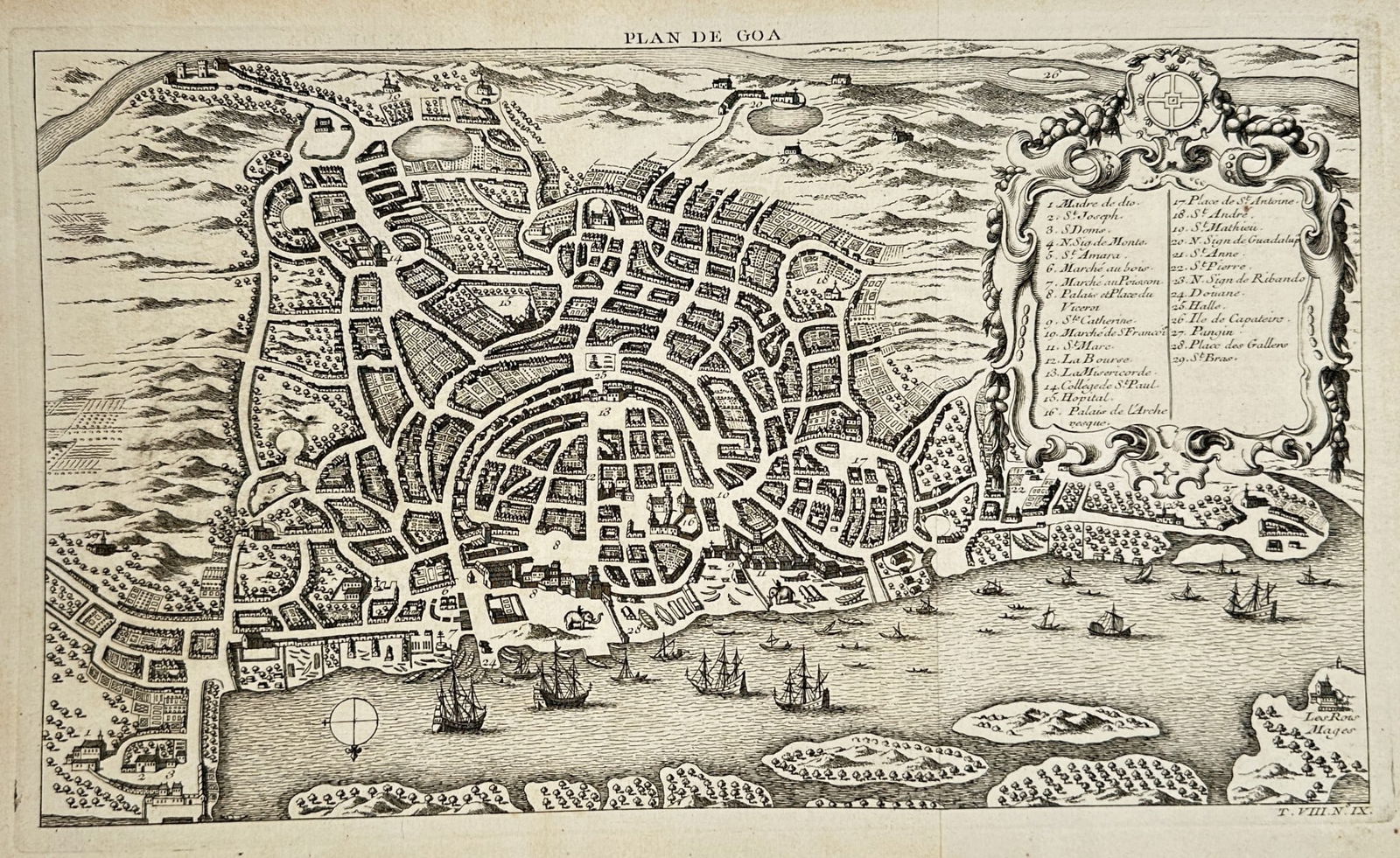 Antoine-François Prévost d'Exiles (1697–1763) – Map of India - Plan of Goa – Map (1 of 2)