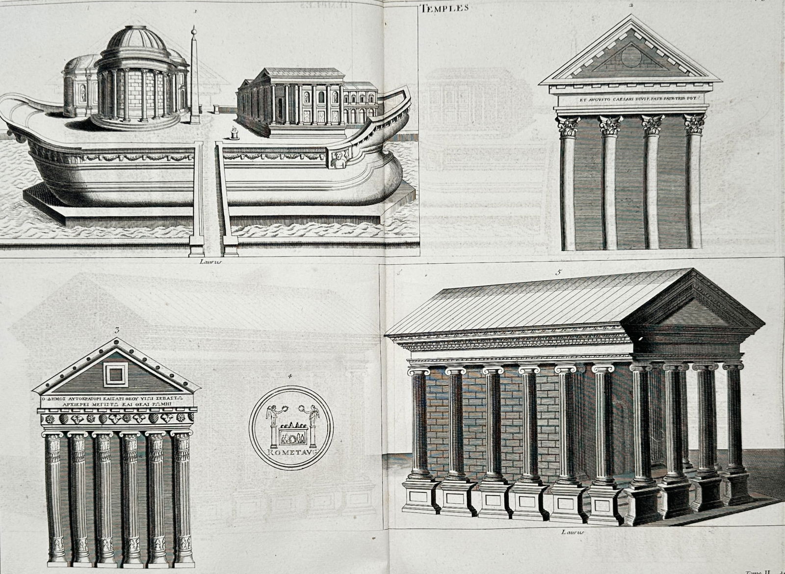 Pietro Santo Bartoli (1635–1700) – Architectural Study of Ancient Temples and Ritual Structures (1 of 2)