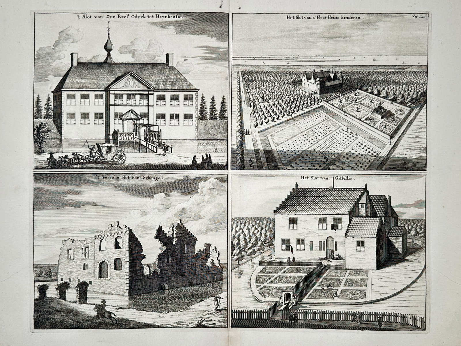 Mattheus Smallegange (1624-1710) – View of the Castles of Heinkensand, Heere Heins (1 of 2)