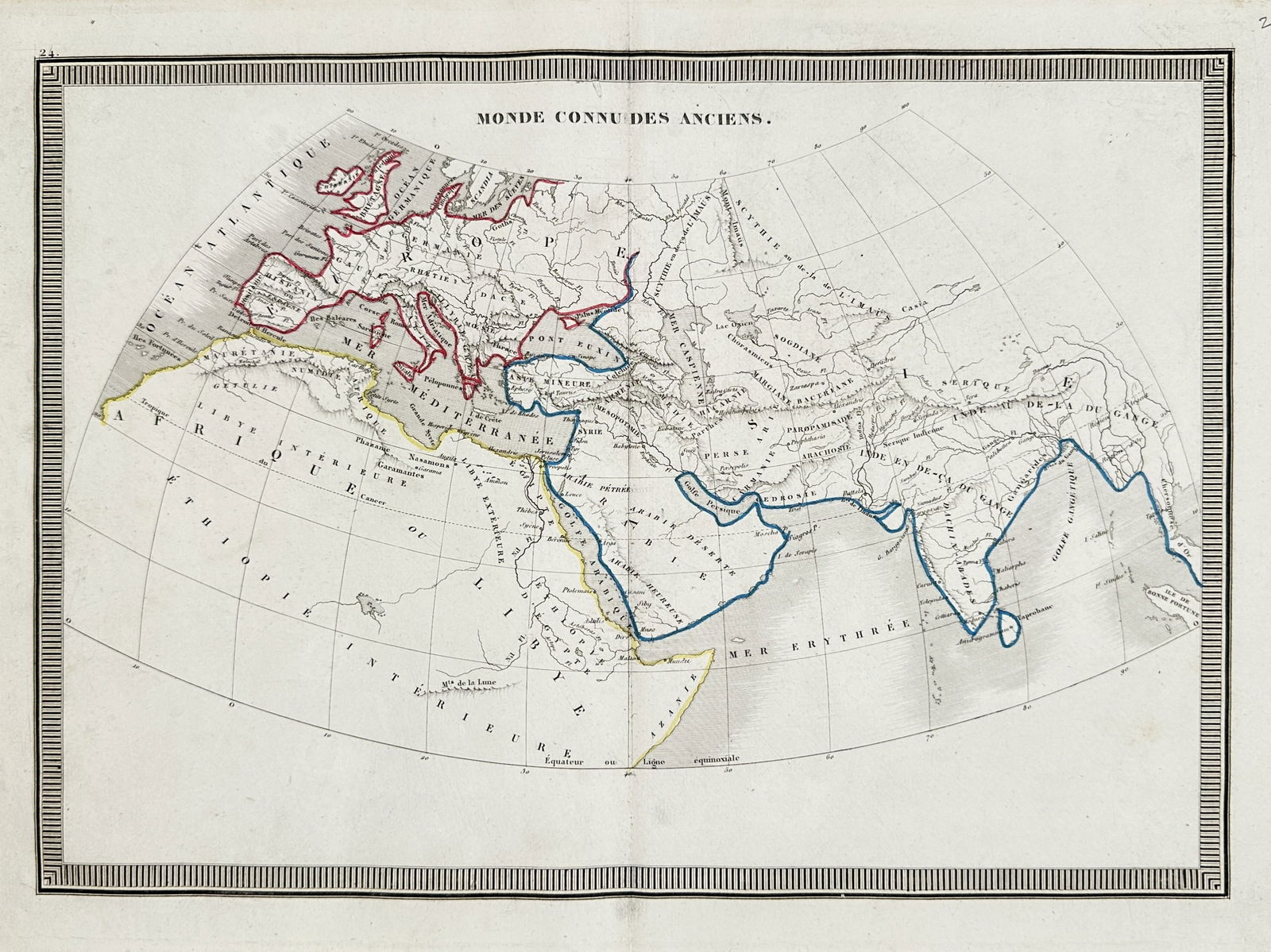 Charles V. Monin (active 1830-1880) – Map of the World Known to the Ancients (1 of 2)