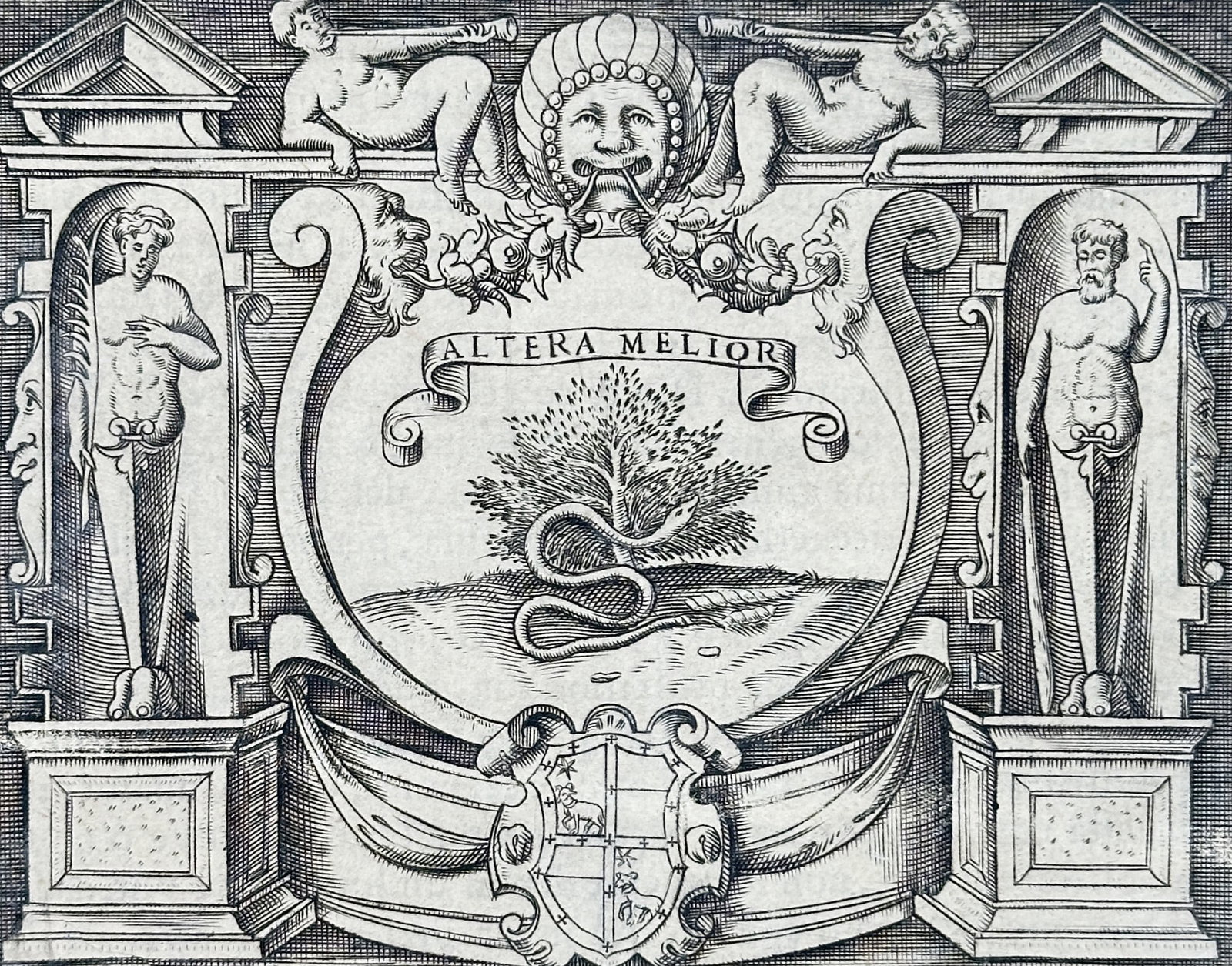 Girolamo Ruscelli (1504–1566) – Emblem of Michele Codignac – Engraving (1566) (1 of 3)