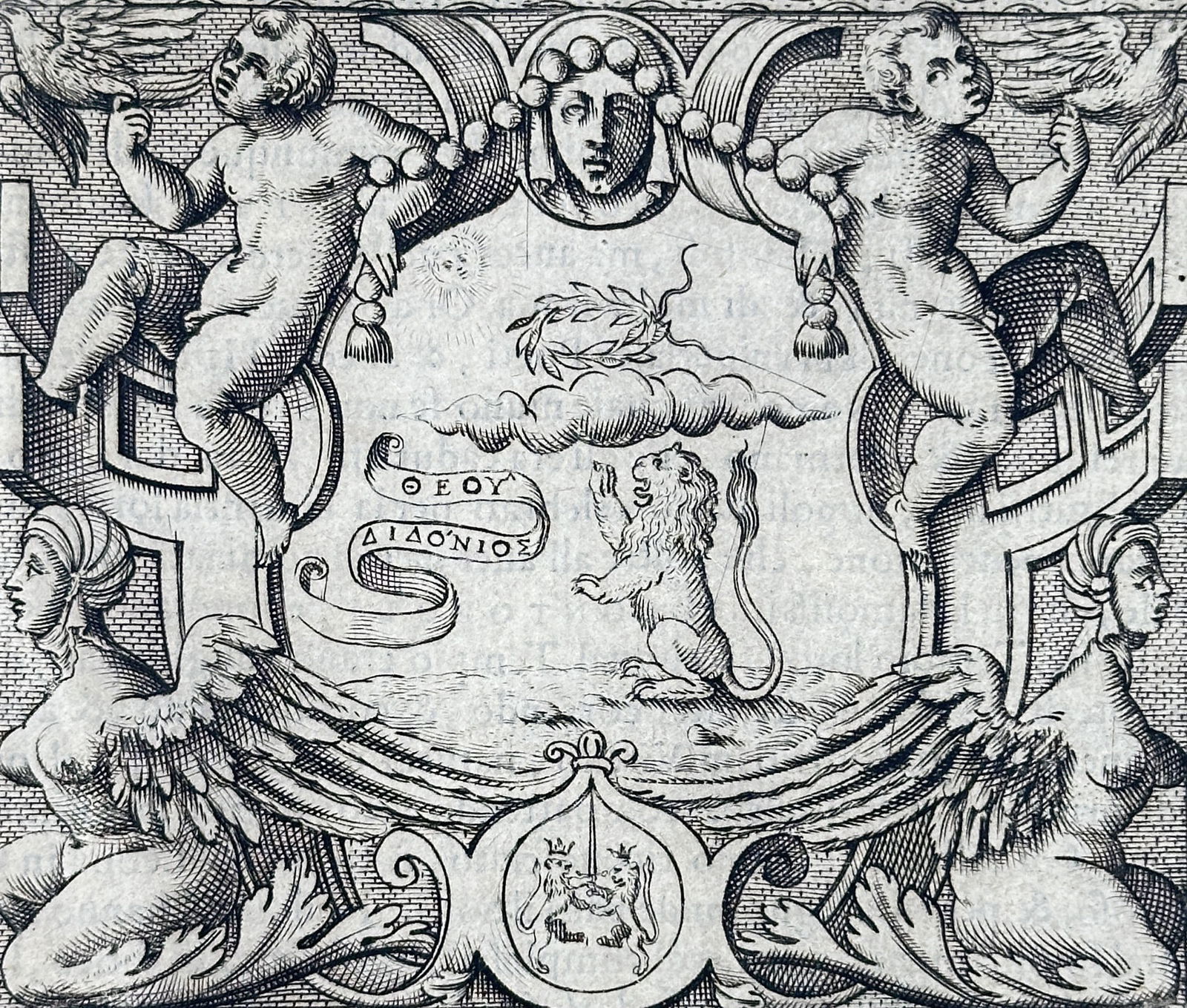 Girolamo Ruscelli (1504–1566) – Emblem of Manolio Boccali – Engraving (1566) (1 of 3)