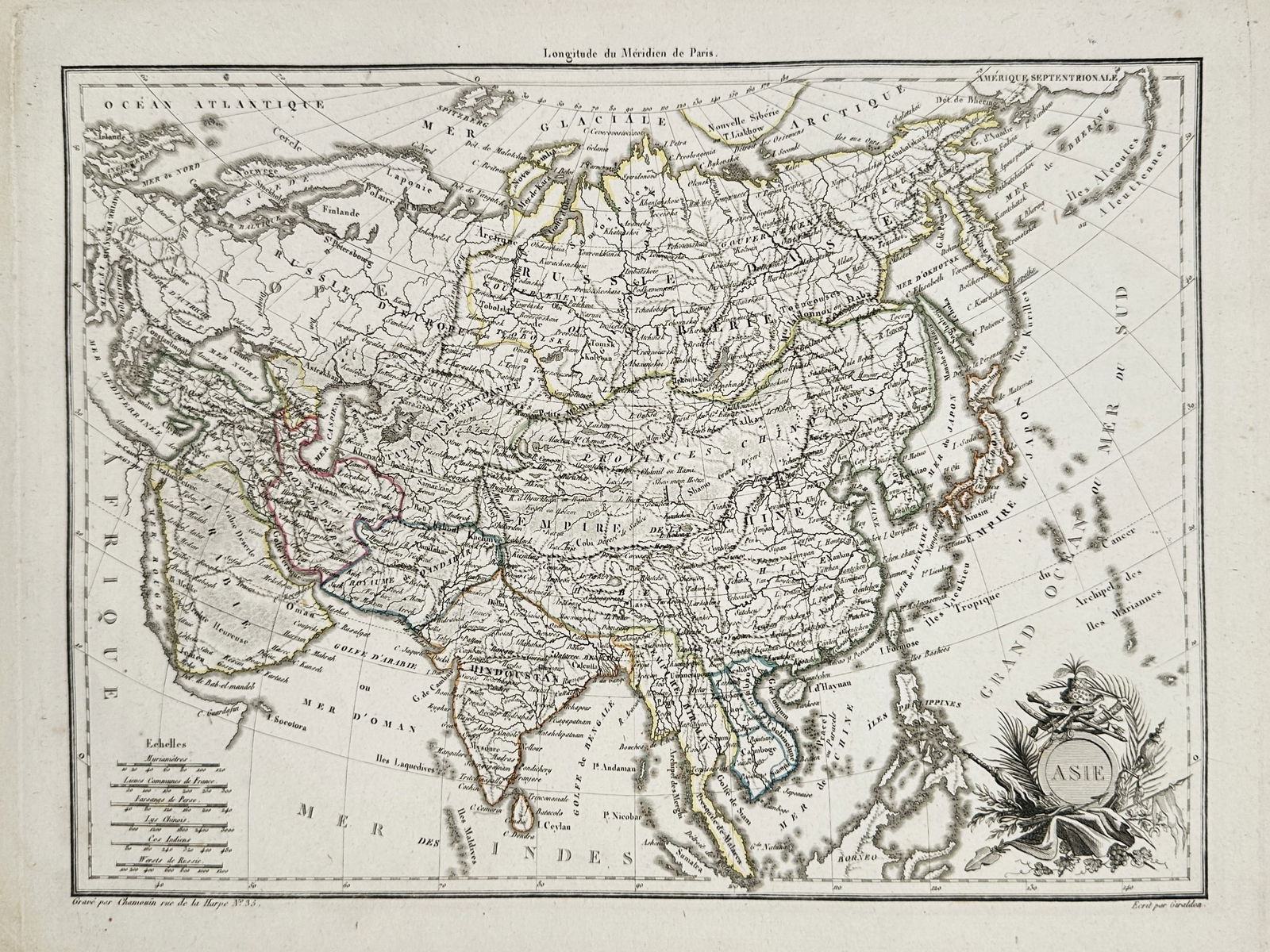 Conrad Malte-Brun (1775-1826) – Map of Asia – Asia – Etching (1812) (1 of 2)