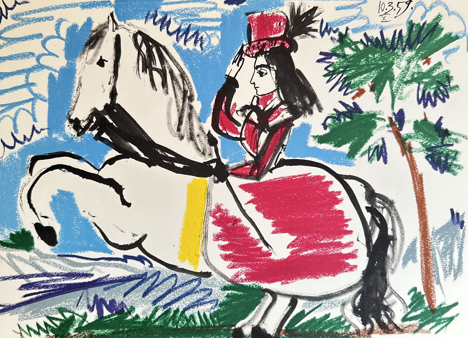 Pablo Picasso (1881–1973) – Woman on a Horse – Lithograph (1959) (1 of 3)