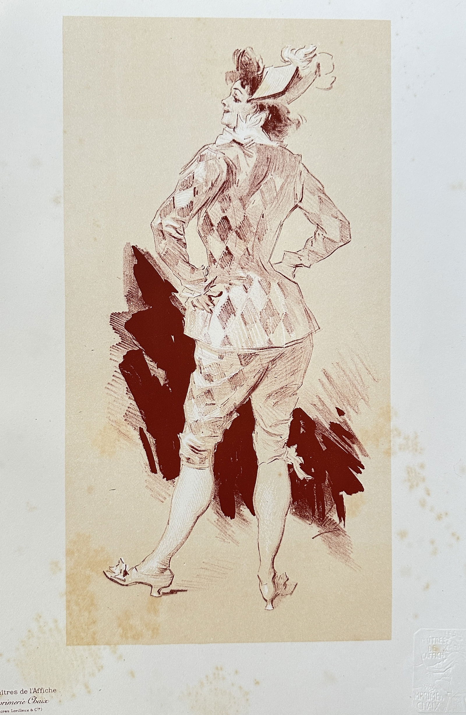 Henri Boutet (1851–1919) – Harlequin – Lithograph (c. 1895-1900) (1 of 3)
