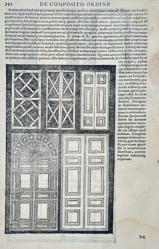 Sebastiano Serlio (1475–1554) – Designs for Doors and Window Grilles (Composite) (1 of 2)