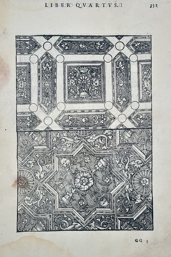 Sebastiano Serlio (1475–1554) – Decorative Ceiling and Floor Patterns (Book IV) (1 of 2)