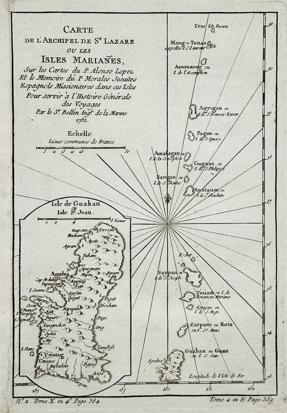Jacques-Nicolas Bellin – Map of the Archipelago of St. Lazarus – Engraving (1 of 2)