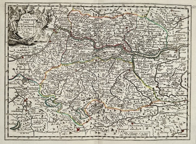 Georges-Louis Le Rouge – Map of Bavière Autriche (Bavaria and Austria) (1 of 2)