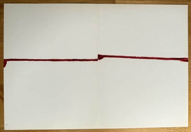 Antoni Tàpies (1923–2012), after – Vertical Red Line – Offset print (20th Century) (1 of 1)