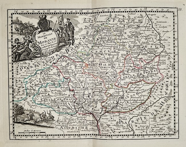 Georges-Louis Le Rouge (c. 1712–c. 1790) – Map of Czech Republic - the Margravia (1 of 2)