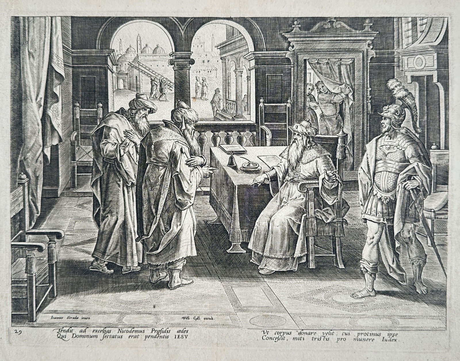 Philips Galle (1537–1612) – Christ Before Pilate (The Judgement) (1 of 2)