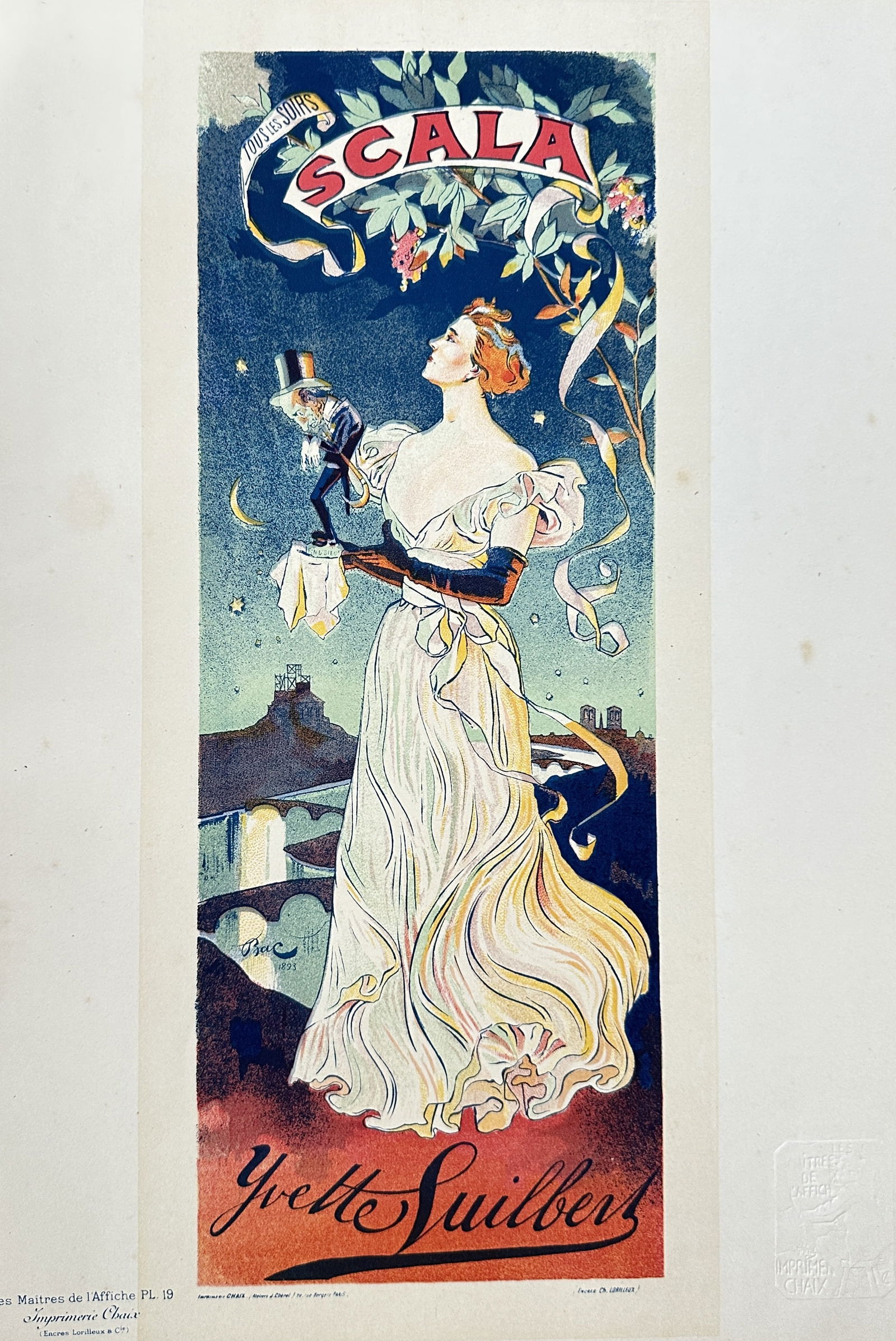 Ferdinand Bac (1859–1952) – Scala, Yvette Guilbert – Color lithograph (1894) (1 of 3)
