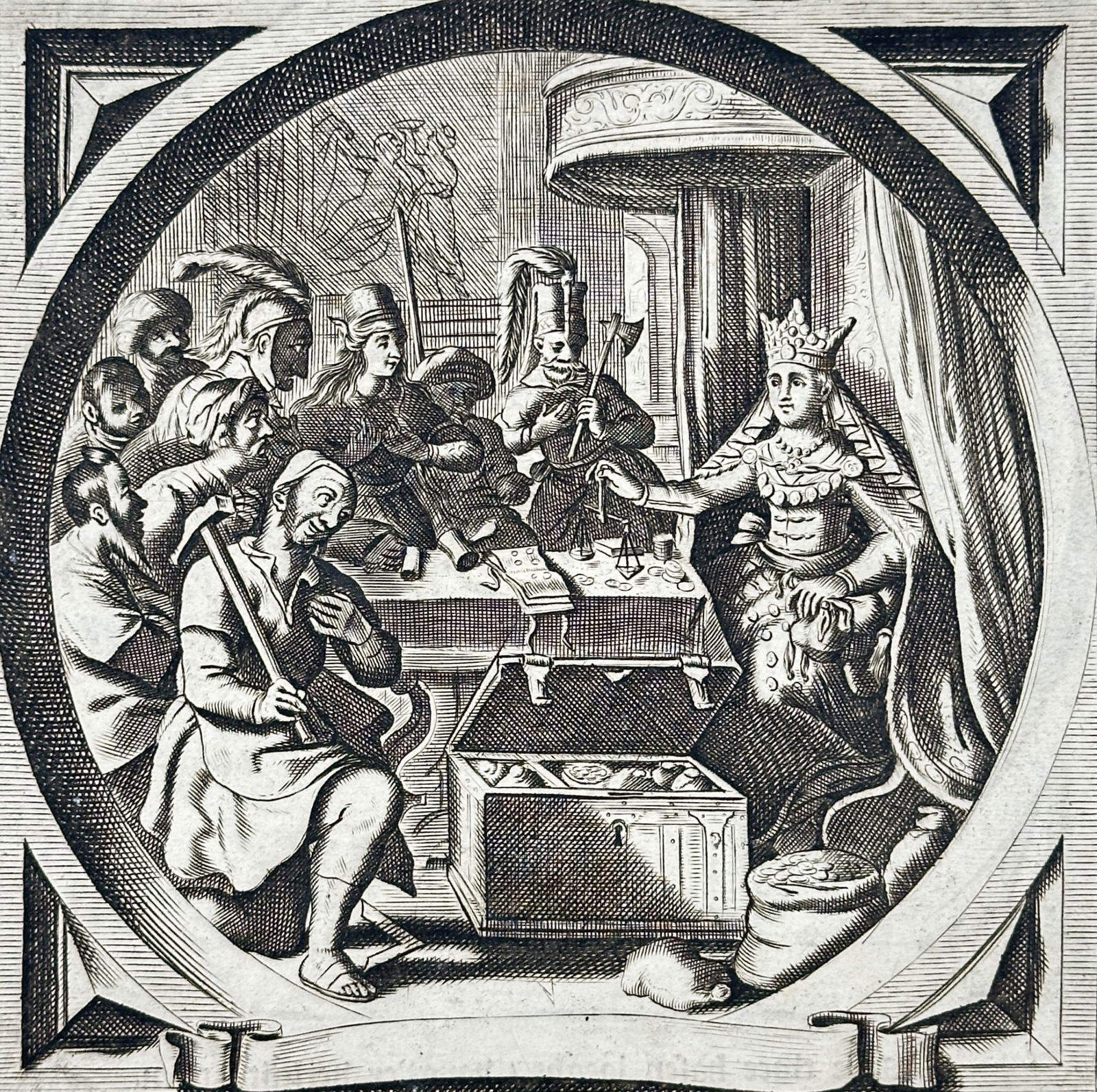 Jacob Cats (1577–1660) – Allegory of the Power of Money – Etching (1658) (1 of 3)