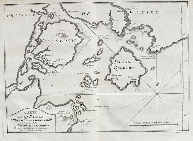 Jacques-Nicolas Bellin – Map of Chin-Chew or Chang-Chew Bay with the Islands (1 of 2)