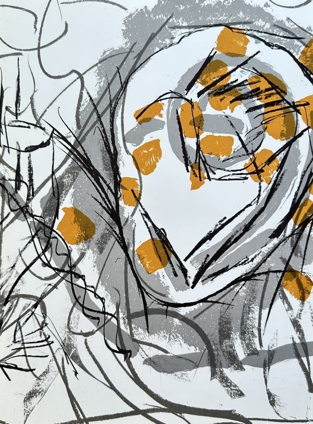 Jean-Paul Riopelle (1923–2002),after – Abstrct untitled work – Offset print (1 of 2)