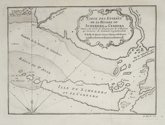 Jacques-Nicolas Bellin (1703–1772) – Map of the Entrance to the Scherrebro (1 of 2)