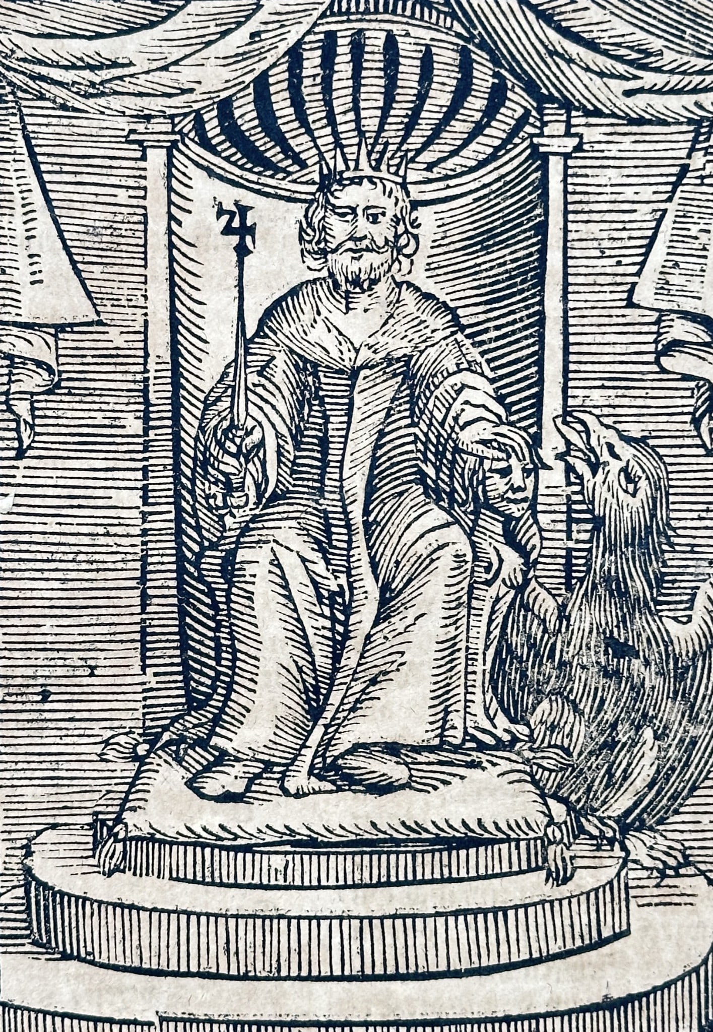 Theophrastus von Hohenheim (1493–1541) – Jupiter or Tin – Woodcut (16th Century) (1 of 3)