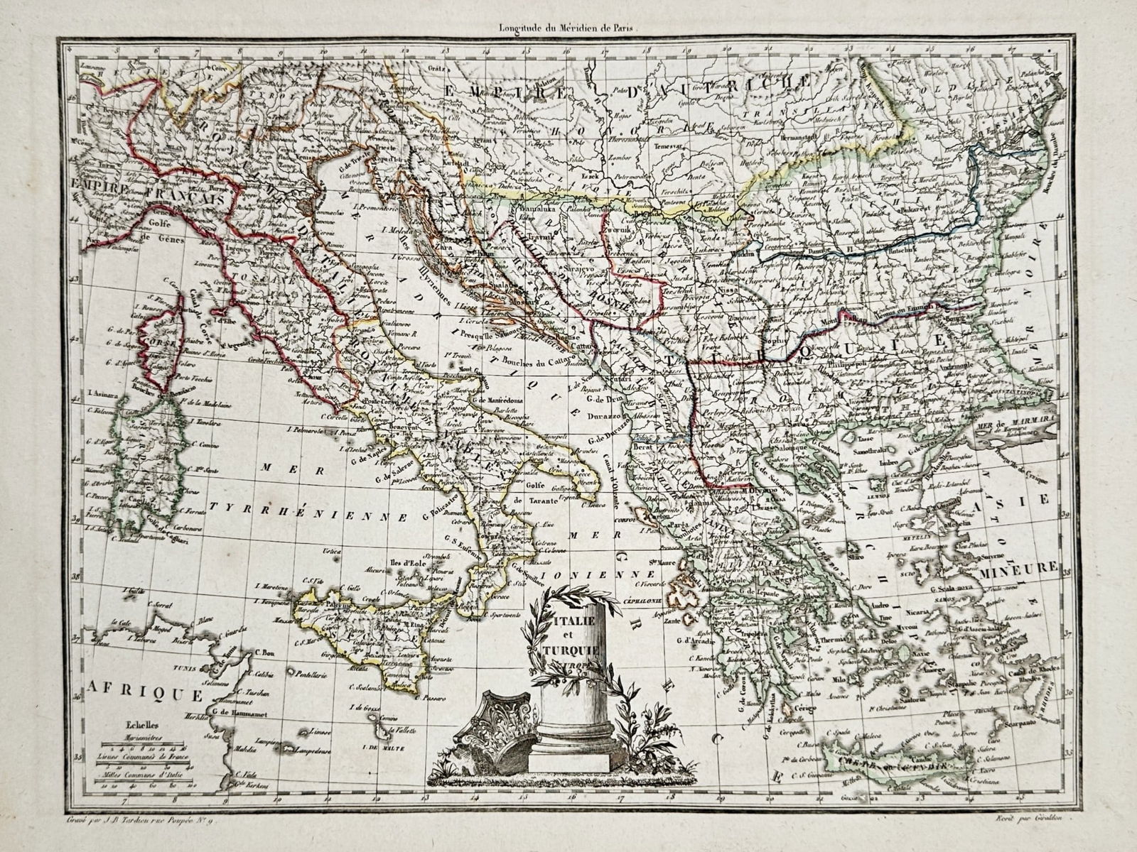 Conrad Malte-Brun (1775–1826) – Map of Italy and Turkey in Europe – Europe (1 of 2)