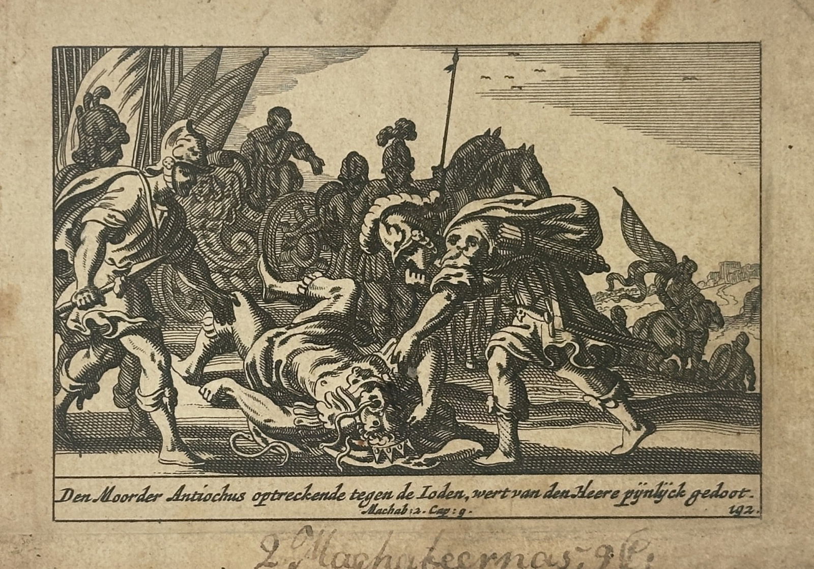 Pieter Hendriksz. Schut (1618–1660) – Death of Antiochus – Etching (1659) (1 of 2)