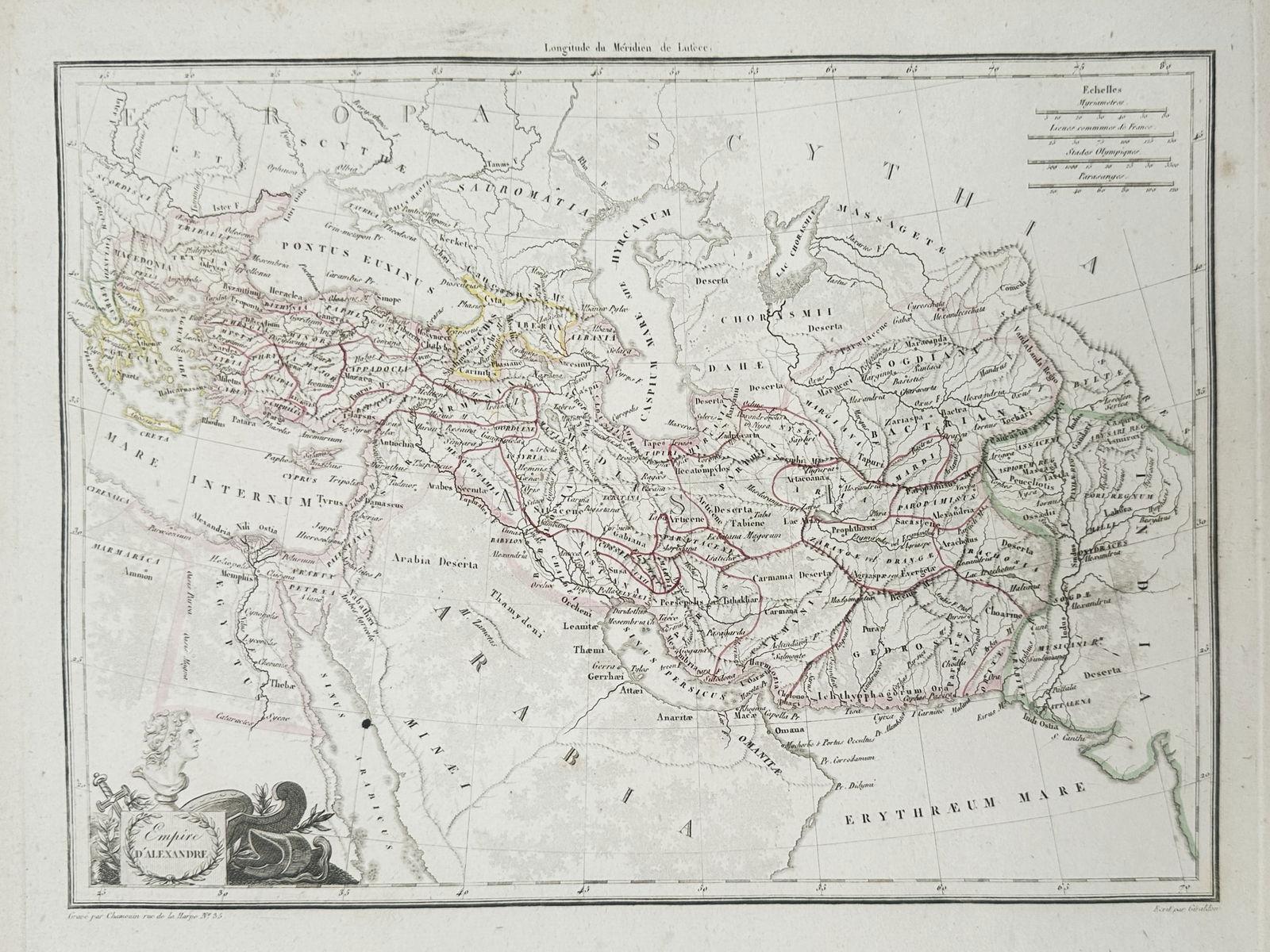 Jean-Baptiste Tardieu (1768–1837) – Map of the Empire of Alexander the Great – Middle East (1 of 2)