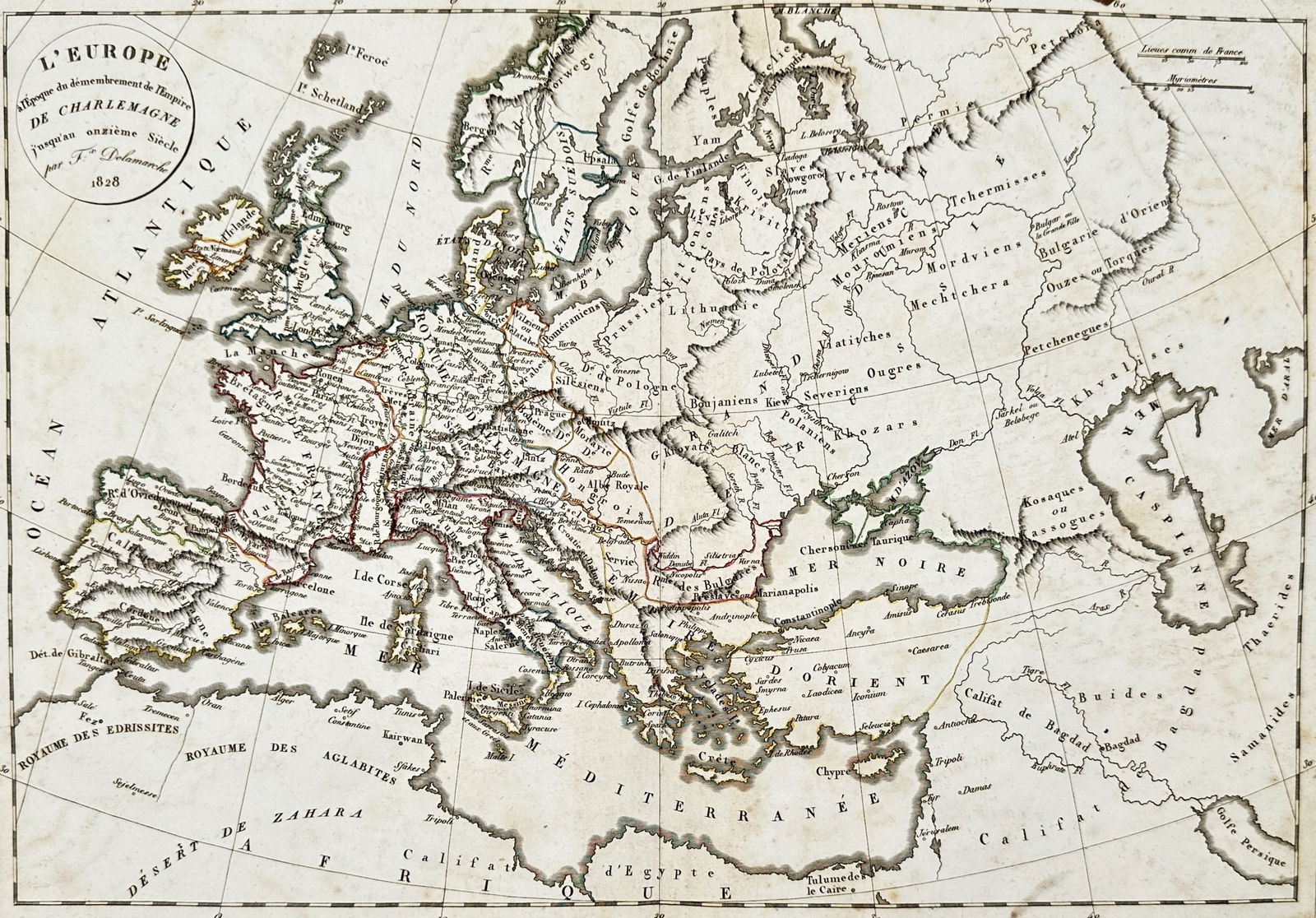 Felix Delamarche (1789-1830) – Map of Ancient Spain – Spain – Engraving (1827) (1 of 2)