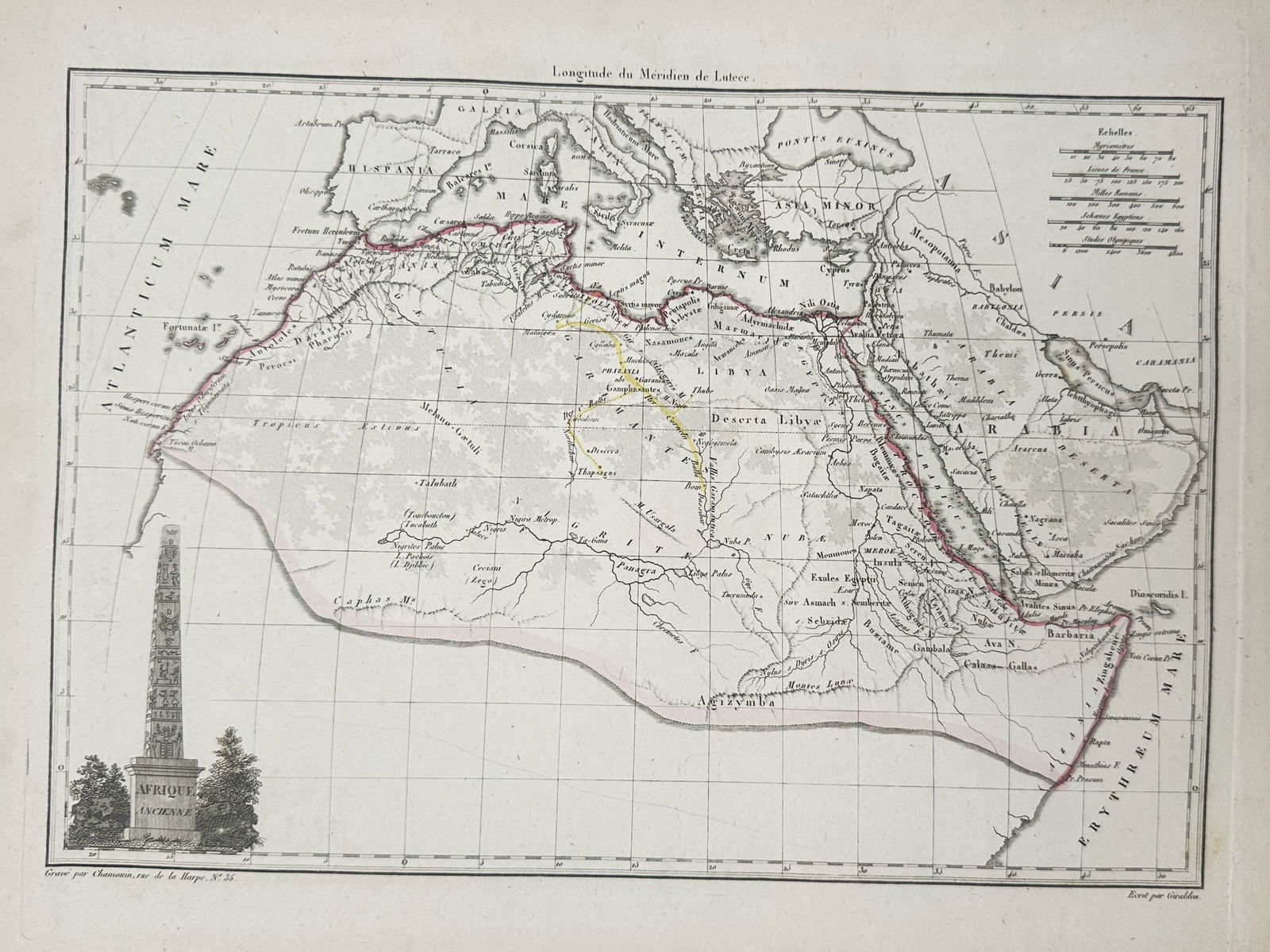 Jean-Baptiste Tardieu (1768–1837) – Map of Ancient Africa – Northern Africa (1 of 2)