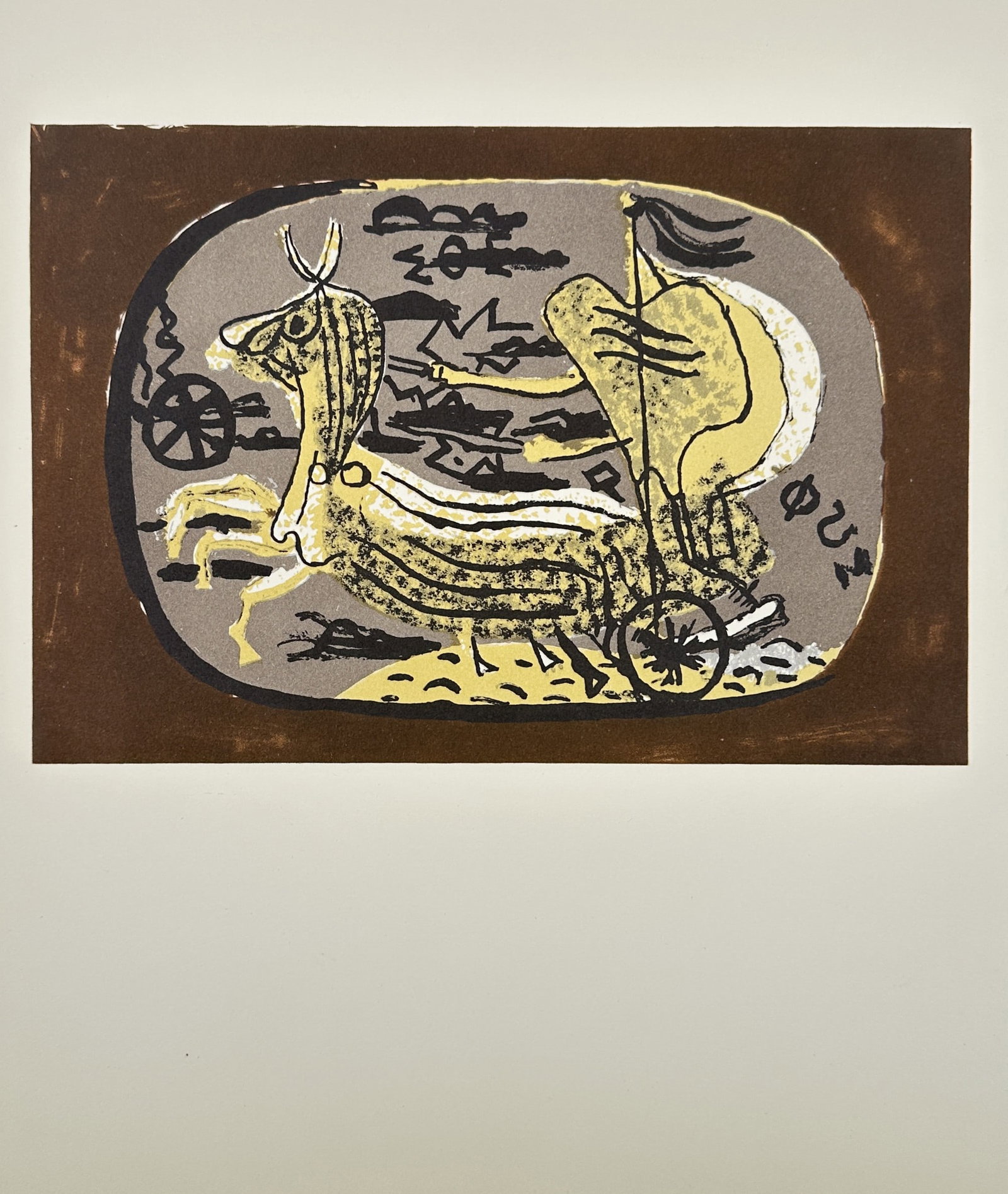 Georges Braque (1882–1963),after – Chariot (Char II) – Lithograph (1959) (1 of 2)