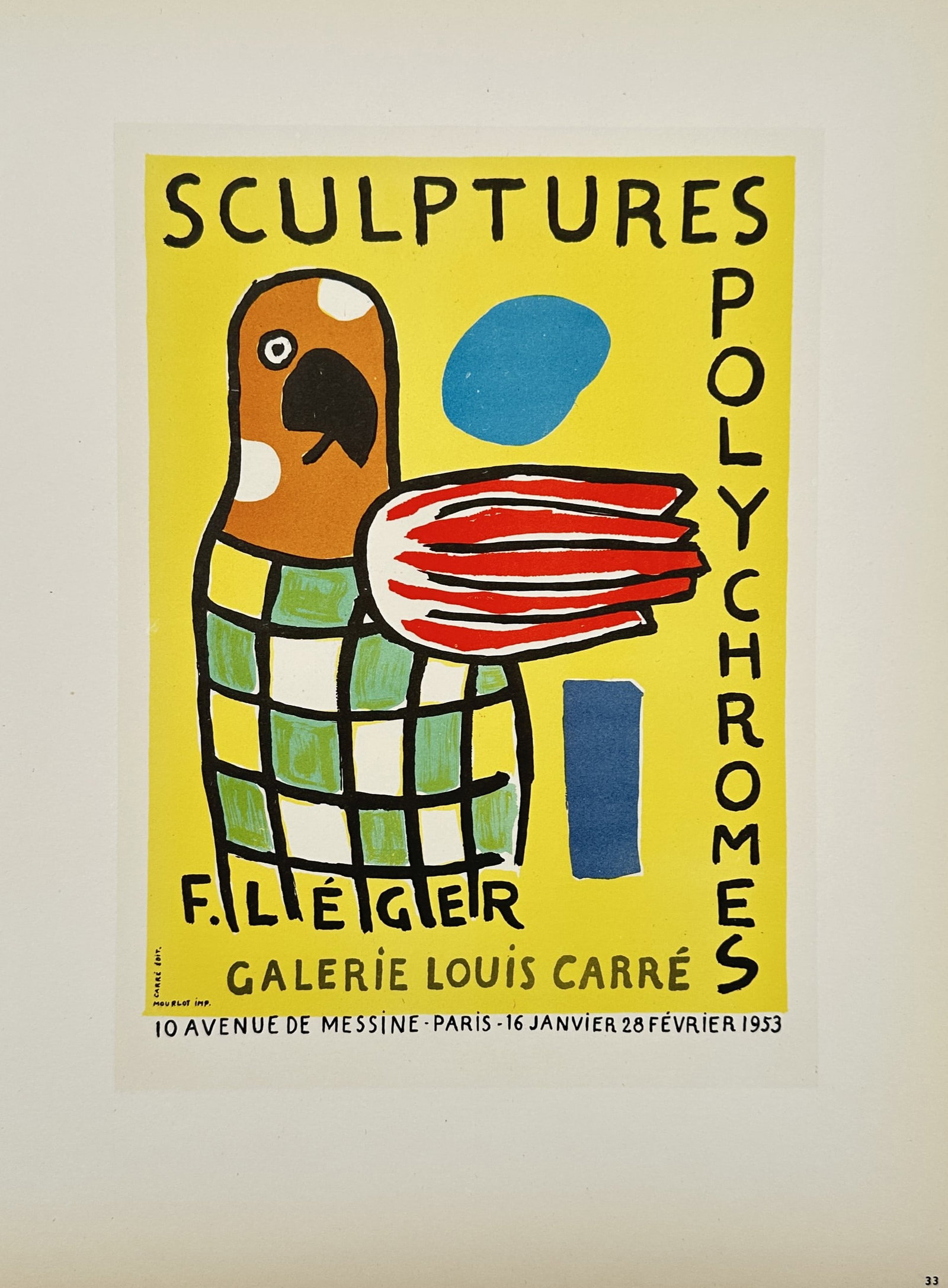 Fernand Léger, after – Poster for Polychrome Sculptures at Galerie Louis Carré – Lithograph (1 of 2)