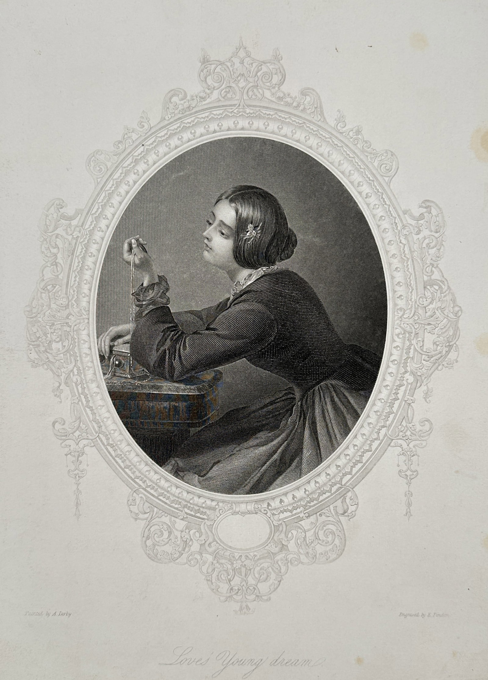 Edward Francis Finden (1791–1857) – View of Love’s Young Dream – Steel engraving (c. 1840) (1 of 2)