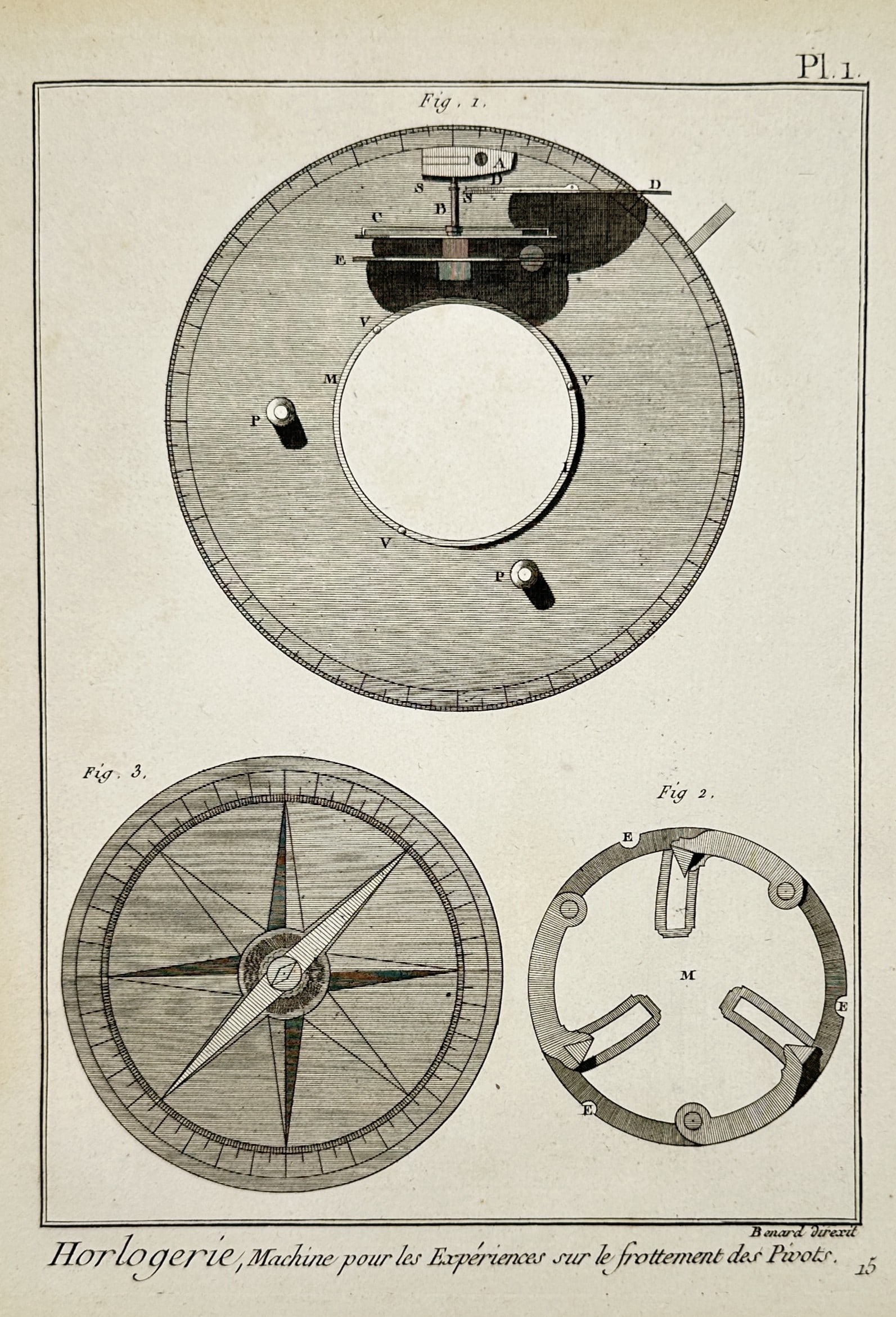 Denis Diderot (1713–1784) – Horlogerie, Machine pour les Expériences sur le frottement (1 of 2)