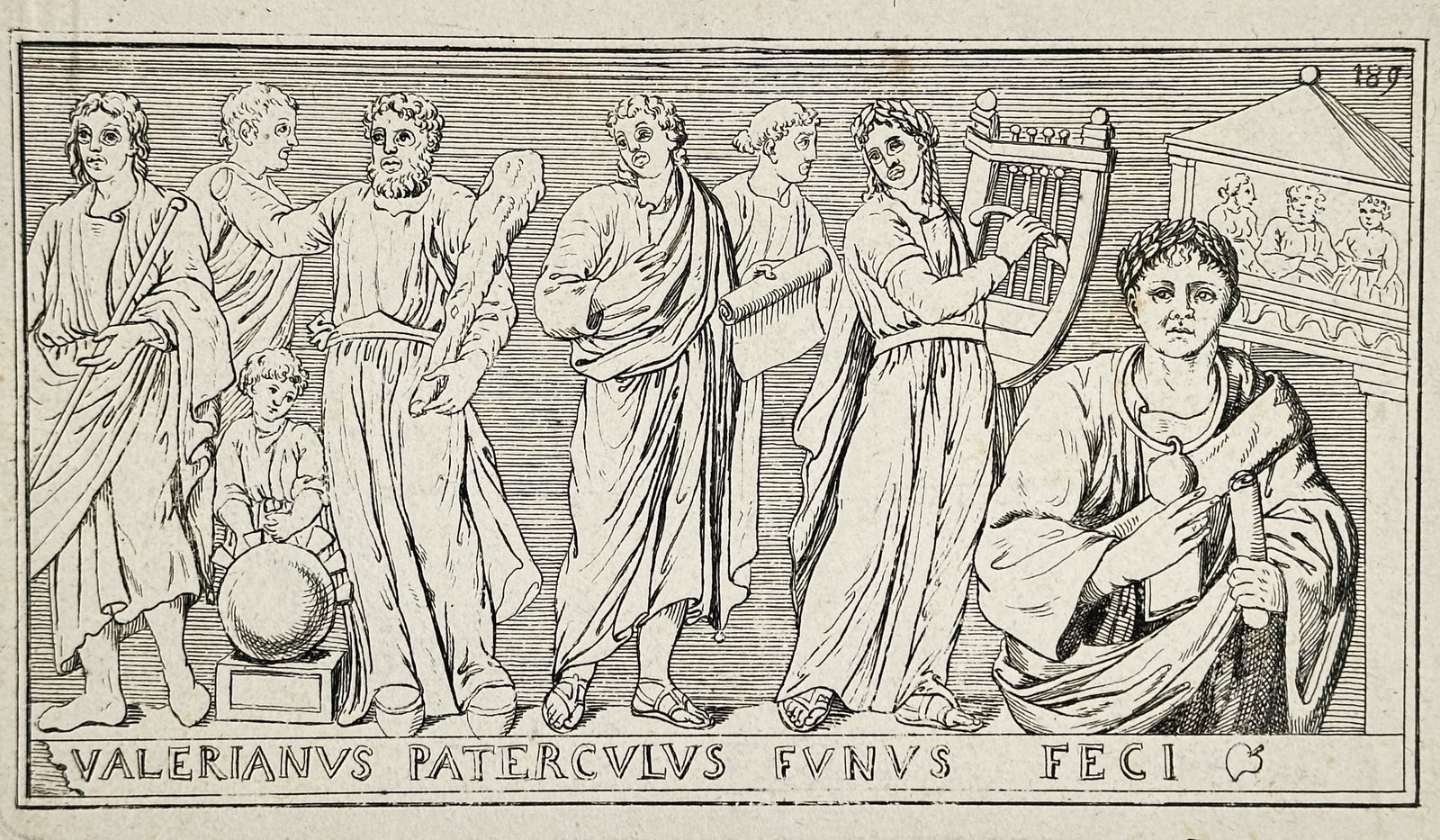 Giovanni Pietro Bellori (1613–1696) – View of the Sarcophagus of Valerianus Paterculus – (1 of 2)