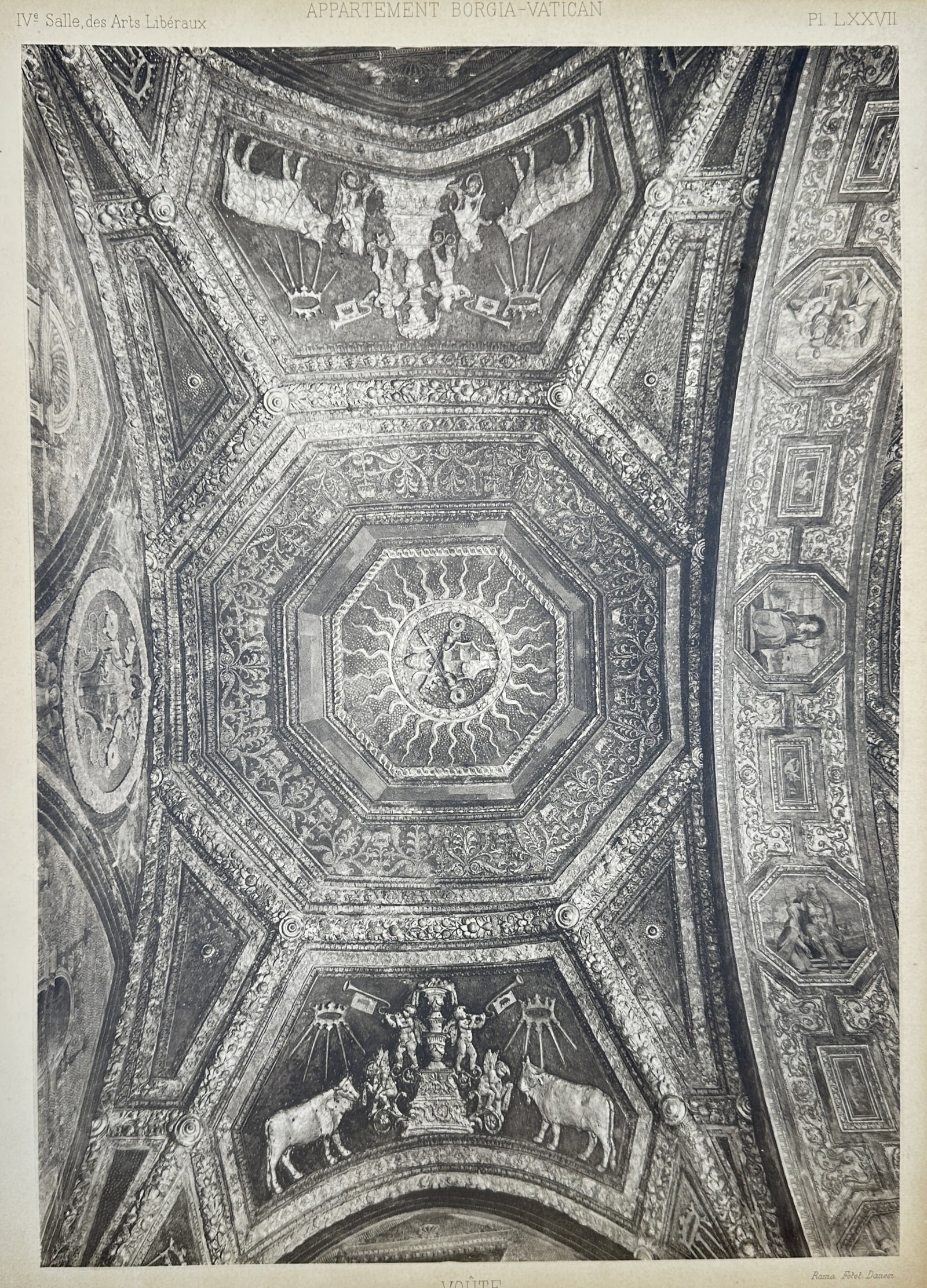 Pinturicchio, after – View of the Vault of the Room of Liberal Arts – Photogravure after Fresco (1 of 2)
