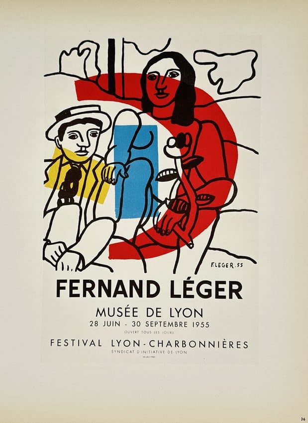 Fernand Leger (1881–1955),after – Exhibition Poster for Musee de Lyon – Lithograph (1959) (1 of 2)