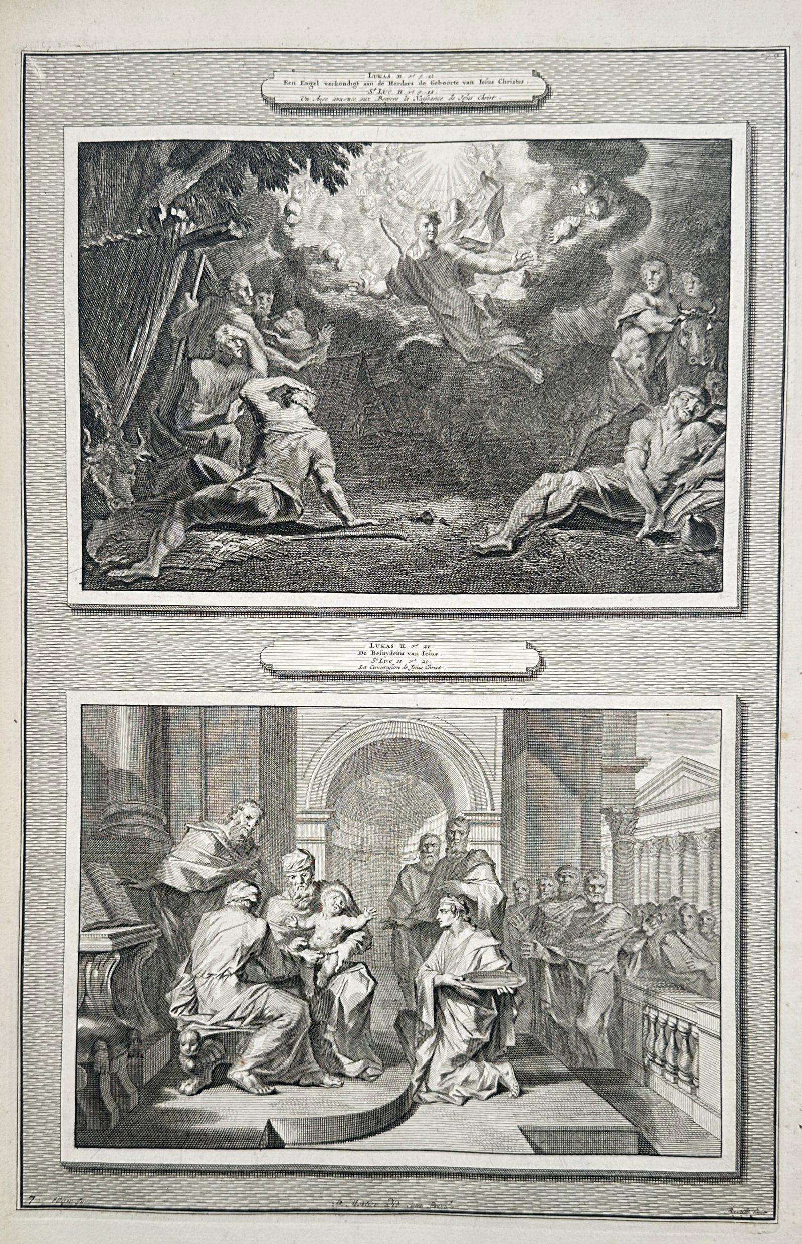 Otto Elliger – View of the Annunciation to the shepherds and the Circumcision of Christ – (1 of 2)