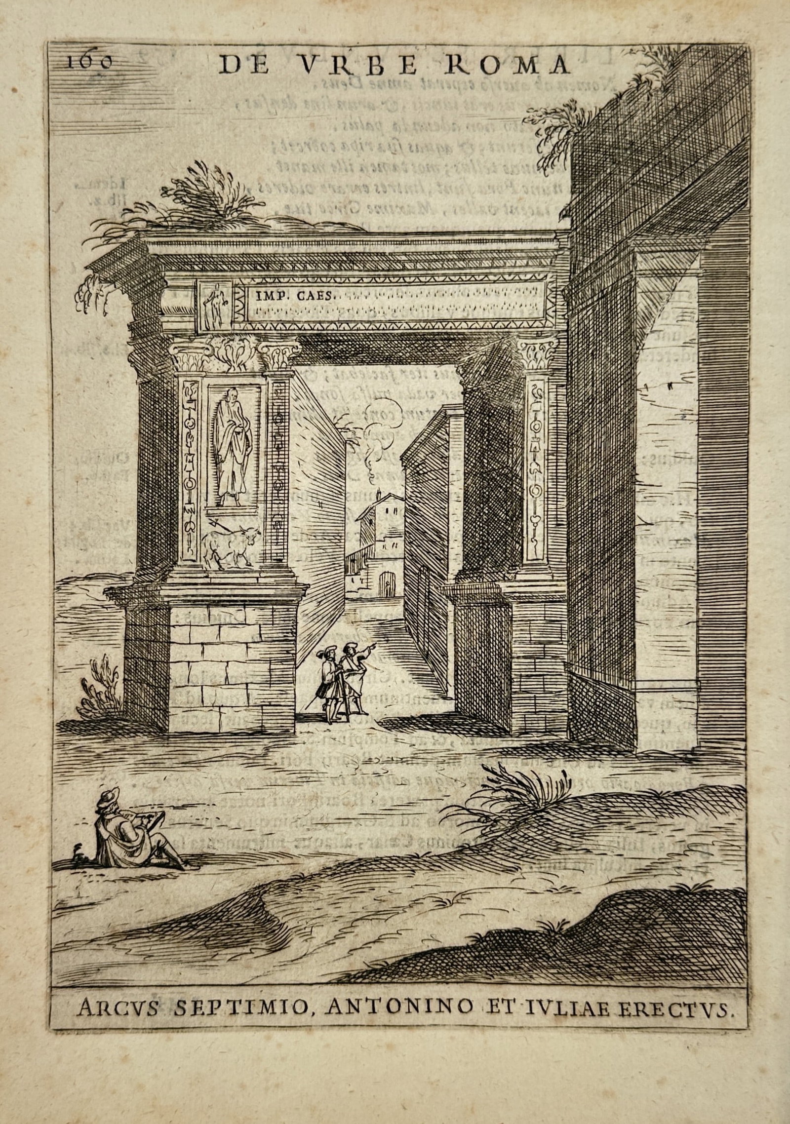 Alessandro Donati (1584–1640) – Arch of Septimius Severus – Etching (1638–1648) (1 of 2)