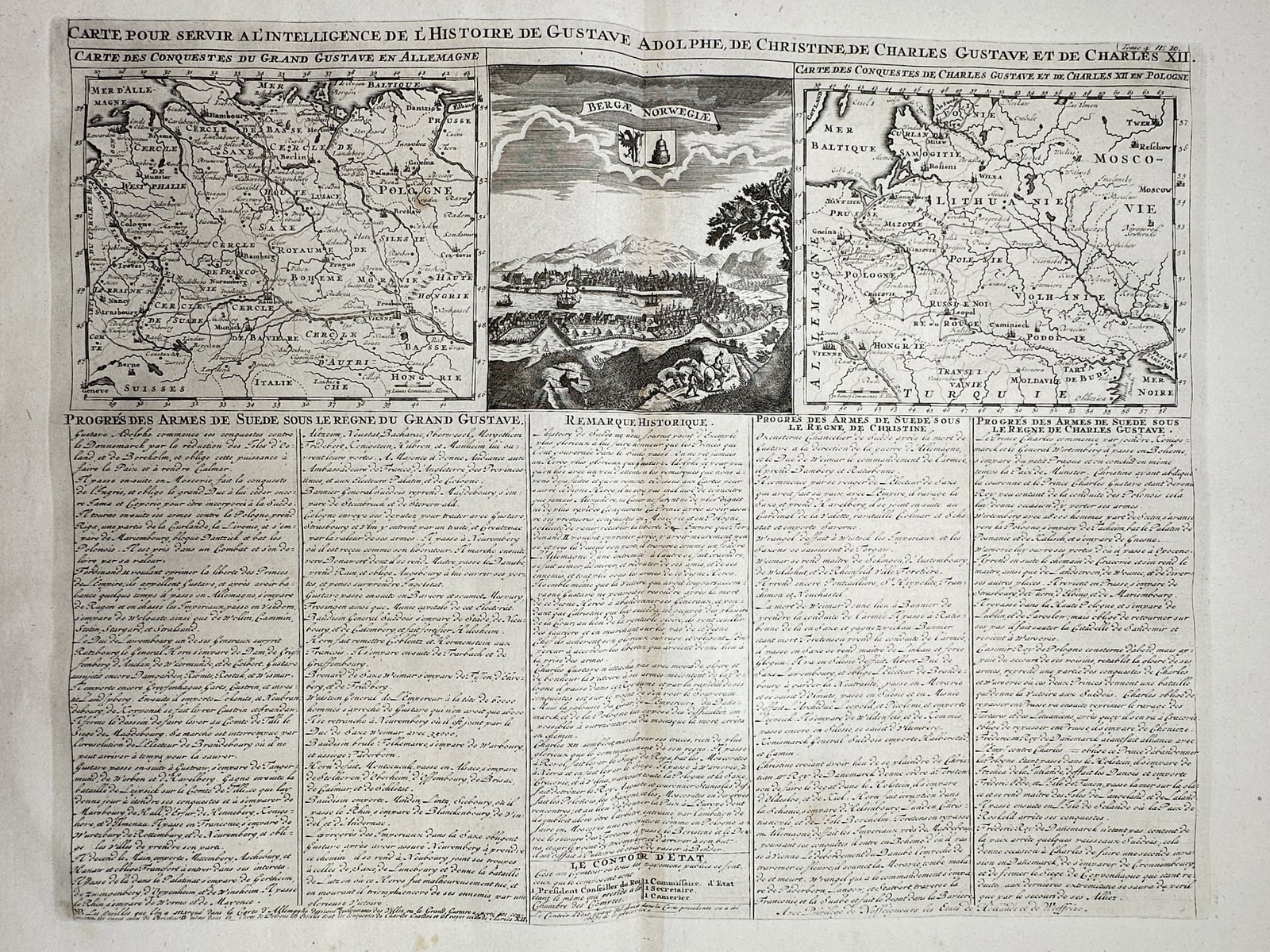 Henri Chatelain – Map of the Conquests of Gustavus Adolphus and Charles XII – Northern Europe (1 of 2)