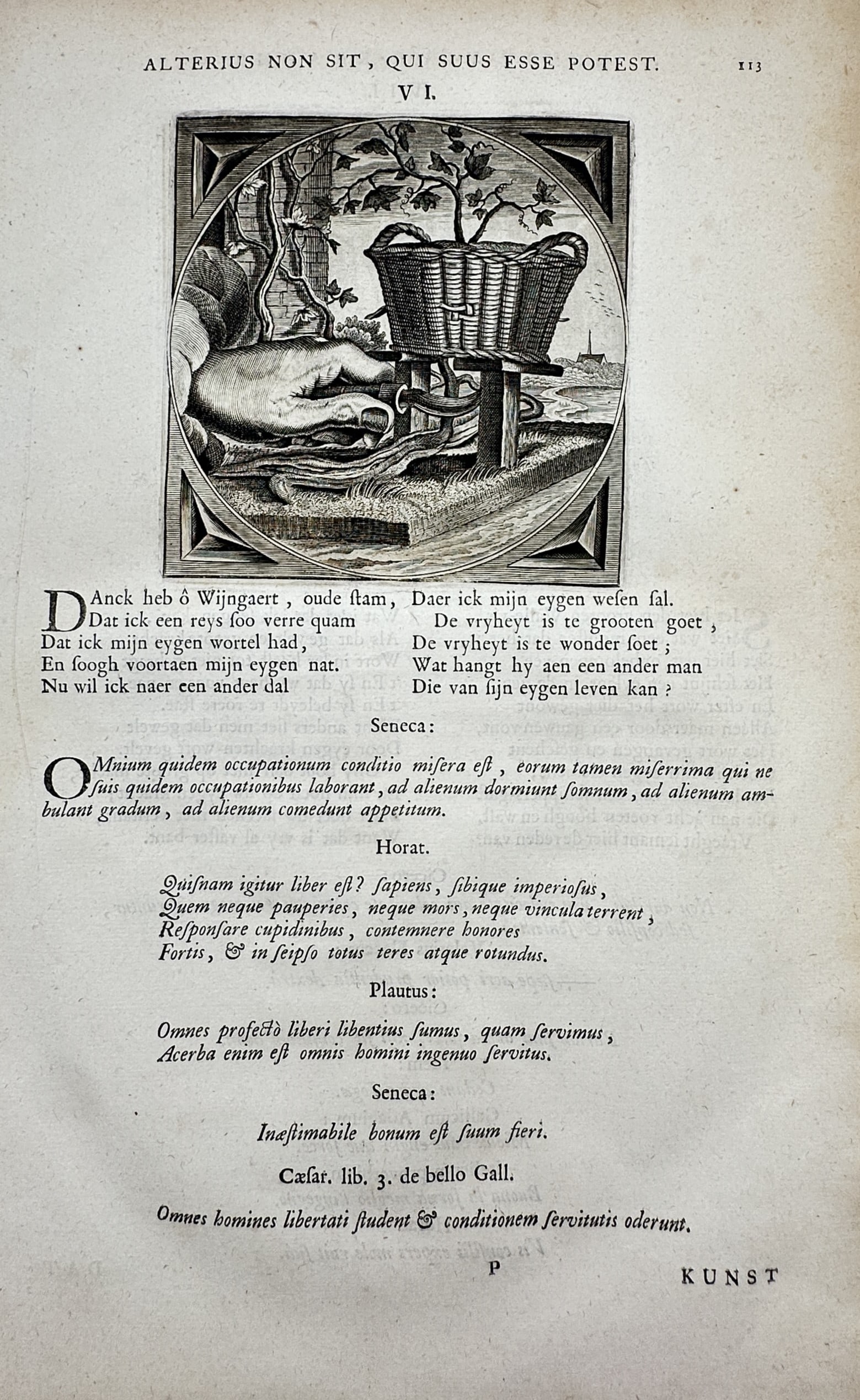 Jacob Cats (1577–1660) – Alterius Non Sit, Qui Suus Esse Potest – Etching and Letterpress (1 of 3)